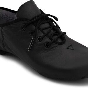 Women's Leather Jazz Oxford Dance Sneaker Size 8.5 Wide Low-Cut Comfort